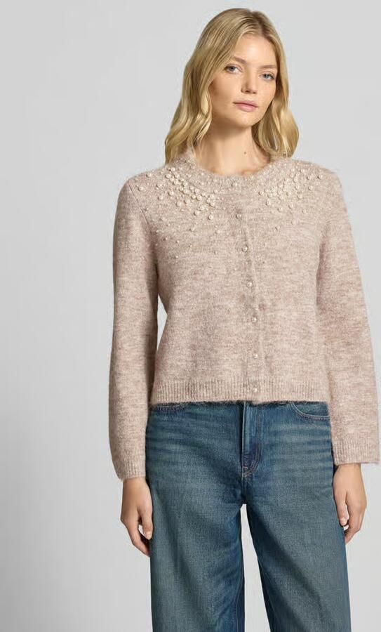 Only Regular fit gebreid jack met wol model 'MIGGIE' - Foto 6