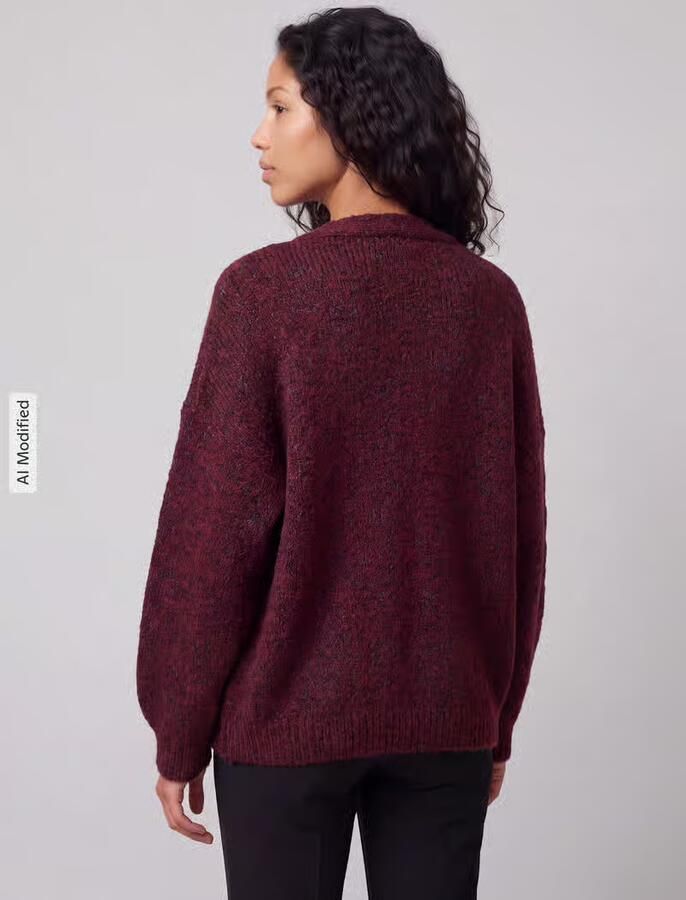 Only Regular fit gebreid jack met wol model 'NELLIE' - Foto 2