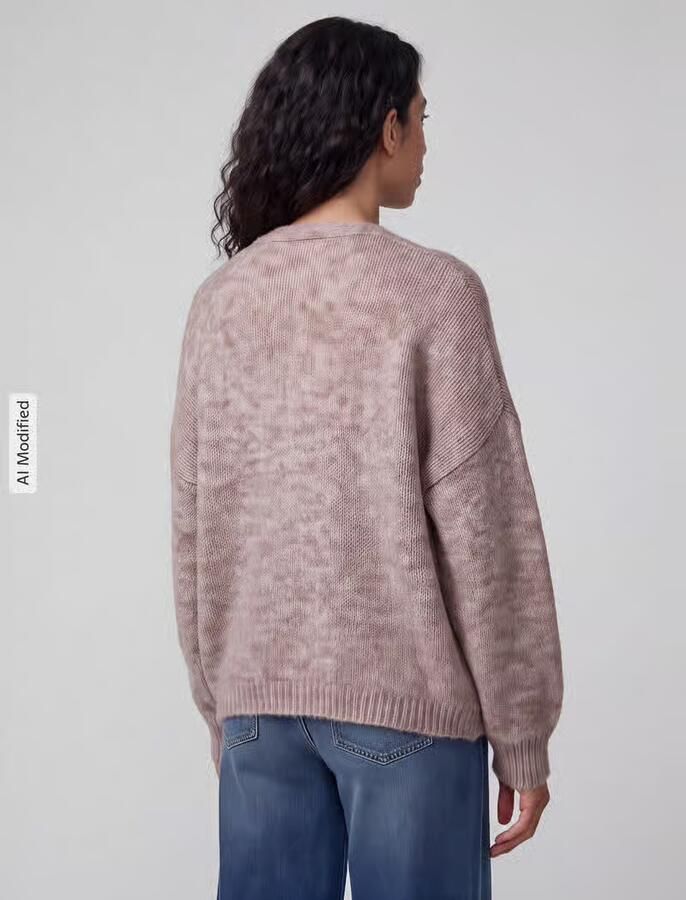 Only Regular fit gebreid jack met wol model 'NELLIE'