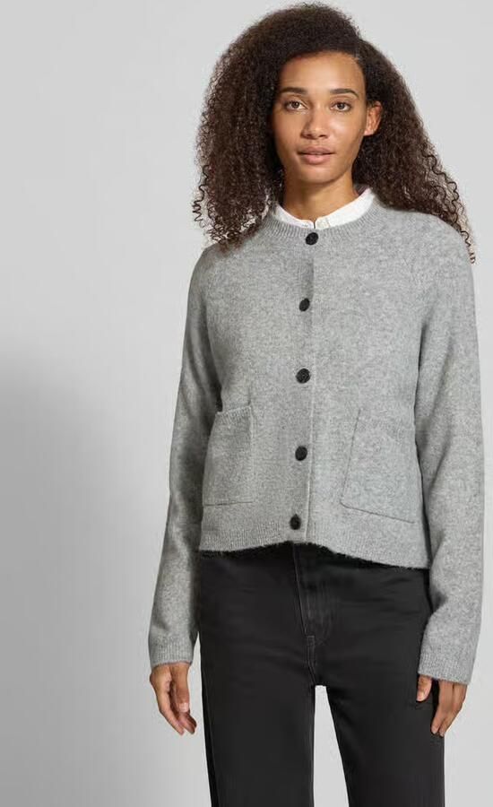 Only Regular fit gebreid jack met wol model 'PIEMONTE' - Foto 4