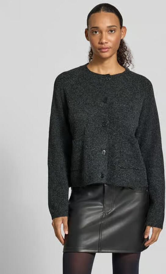 Only Regular fit gebreid jack met wol model 'PIEMONTE' - Foto 3