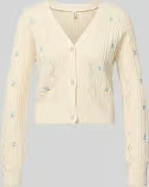 Only Regular fit gebreid jack van katoenmix model 'BIRTIE'