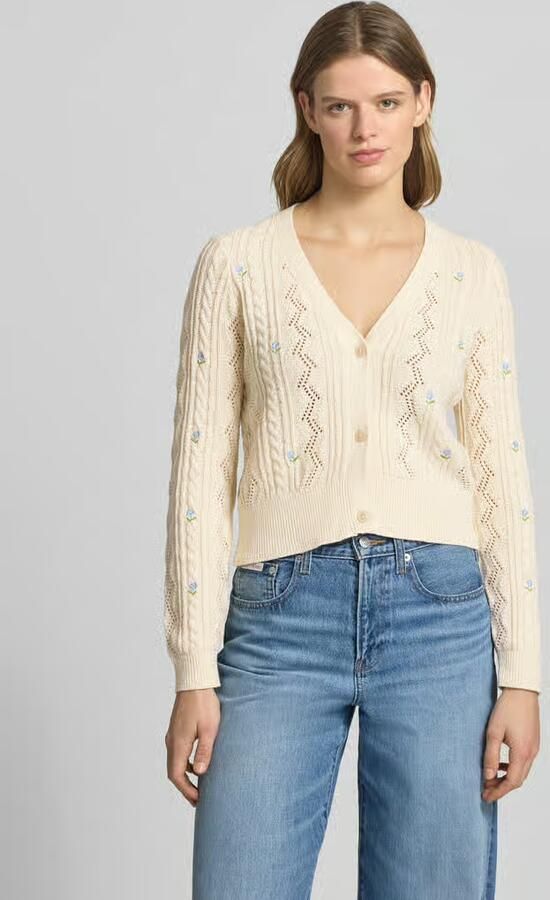 Only Regular fit gebreid jack van katoenmix model 'BIRTIE' - Foto 2