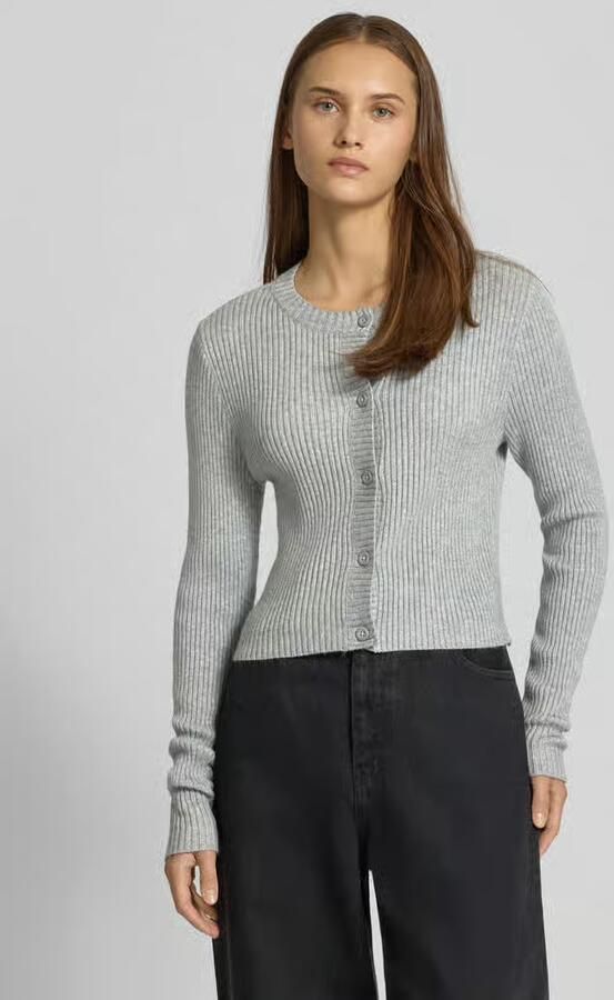 Only Regular fit gebreid jack van viscosemix model 'KATIA' - Foto 10