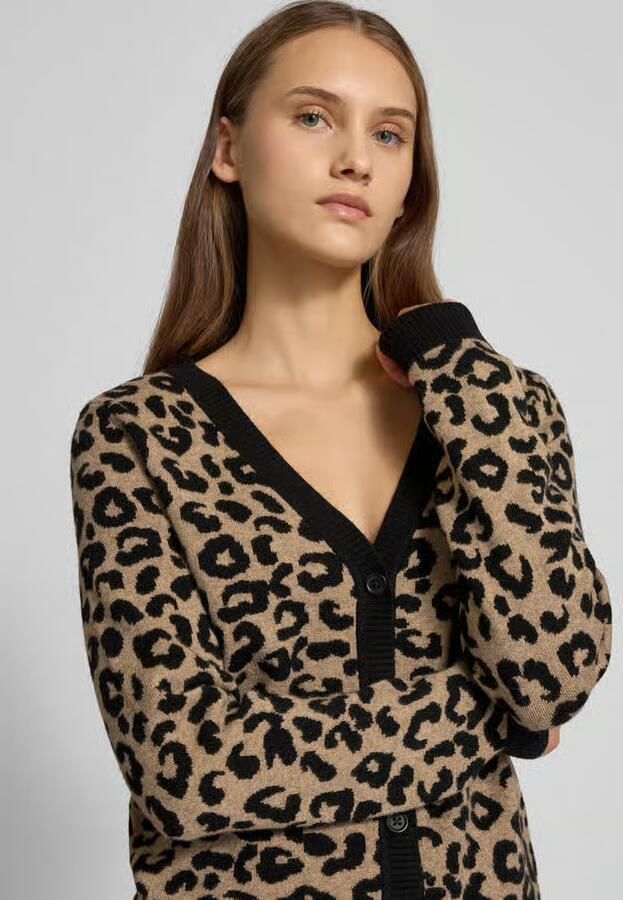 Only Regular fit gebreid jack van viscosemix model 'LEO' - Foto 4
