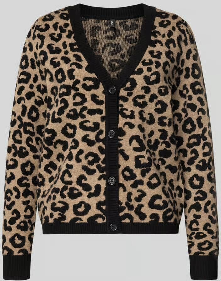 Only Regular fit gebreid jack van viscosemix model 'LEO' - Foto 3