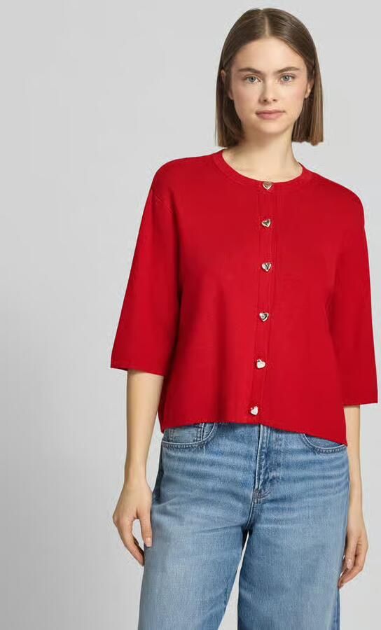 Only Regular fit gebreid jack van Viscosemix Model 'MAISIE' - Foto 3