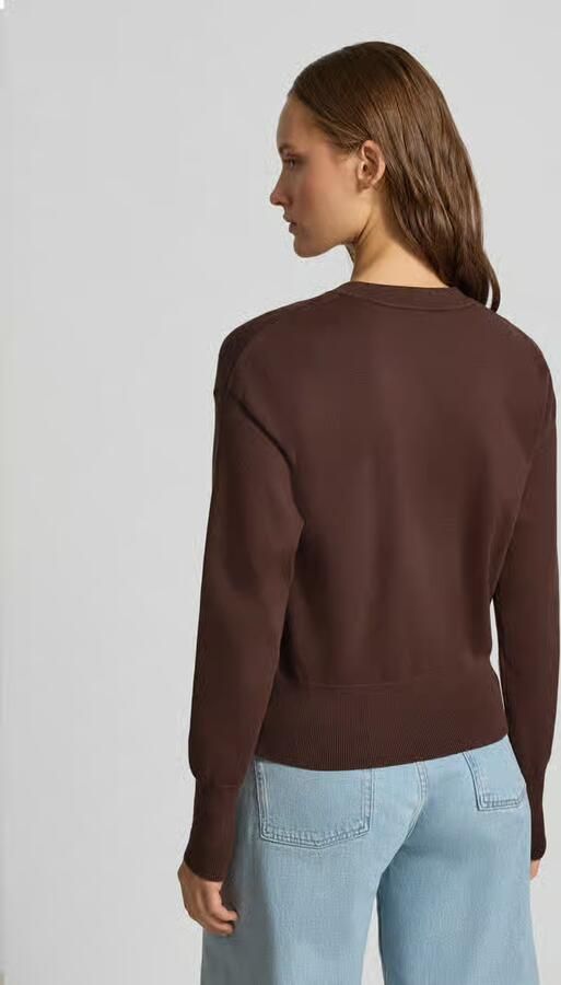 Only Regular fit gebreid jack van viscosemix model 'MIO' - Foto 3