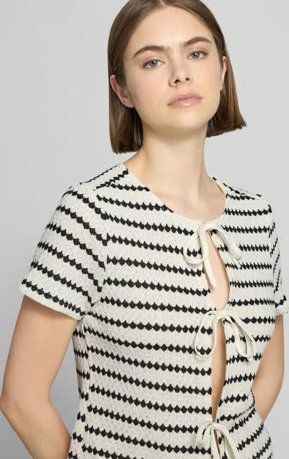Only regular fit gebreid shirt met katoen model 'EVA'