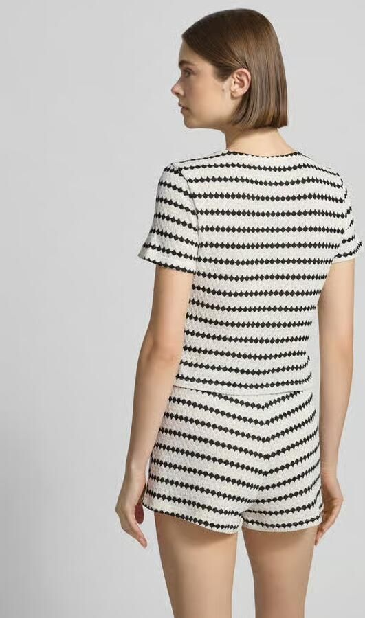 Only regular fit gebreid shirt met katoen model 'EVA'
