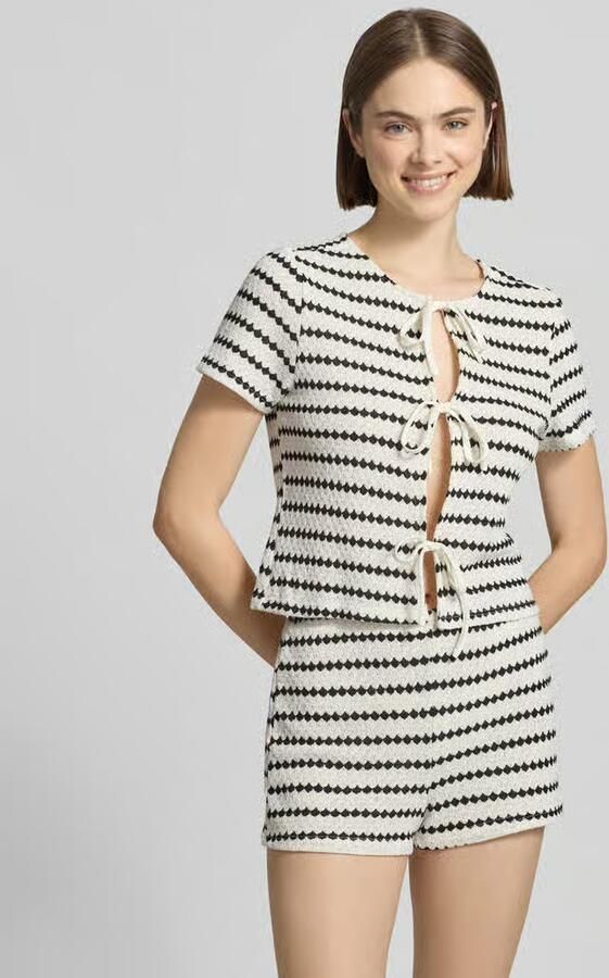 Only regular fit gebreid shirt met katoen model 'EVA' - Foto 3
