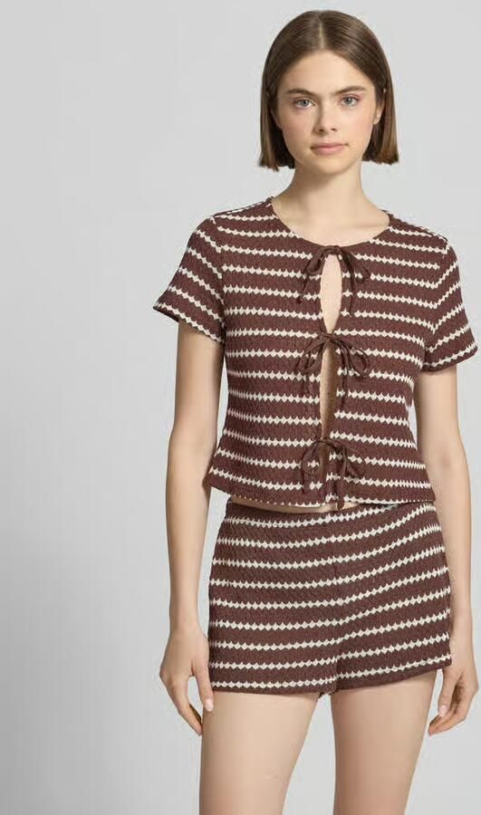 Only regular fit gebreid shirt met katoen model 'EVA' - Foto 4