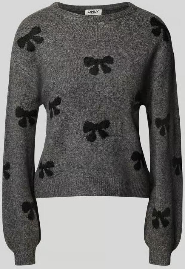 Only Regular fit gebreide pullover met all-over motief model 'BORA'