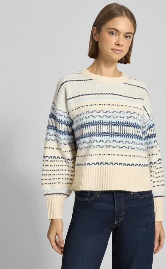Only Regular fit gebreide pullover met extra brede schouders model 'ARIANNE' - Foto 5