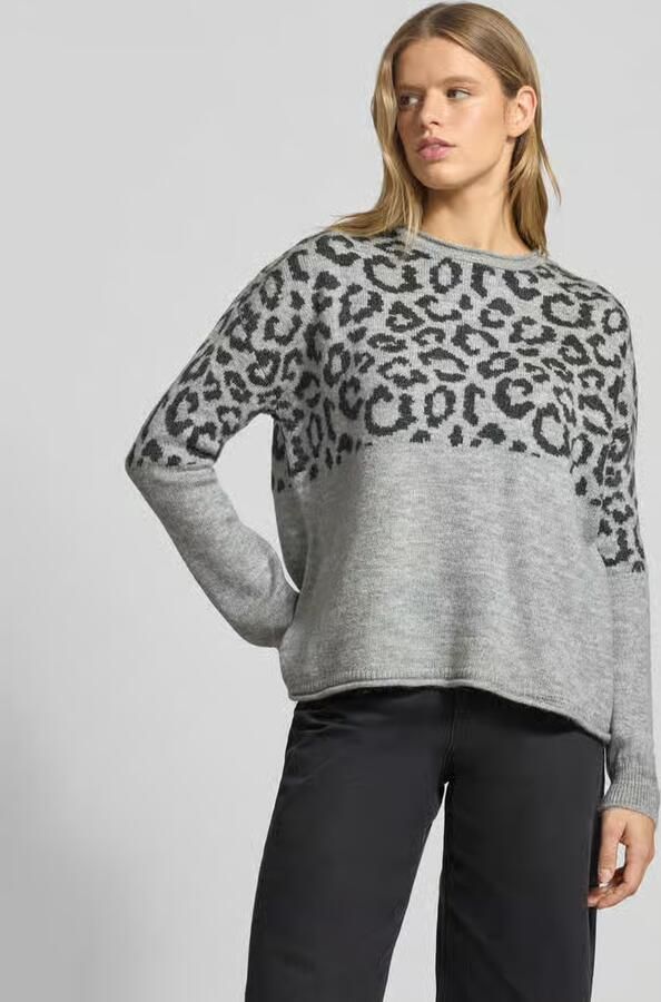 Only Regular fit gebreide pullover met opgerolde ronde hals model 'JADE' - Foto 13