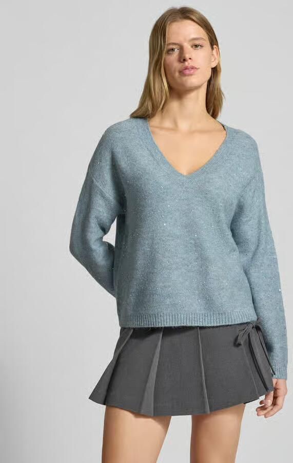 Only Regular fit gebreide pullover met pailletten model 'ARIZONA' - Foto 3