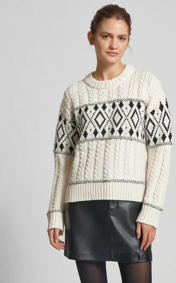 Only Regular fit gebreide pullover met ribboorden model 'MARENT' - Foto 11