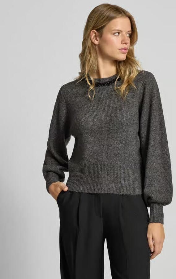 Only Regular fit gebreide pullover met siersteentjes model 'ELSA' - Foto 2