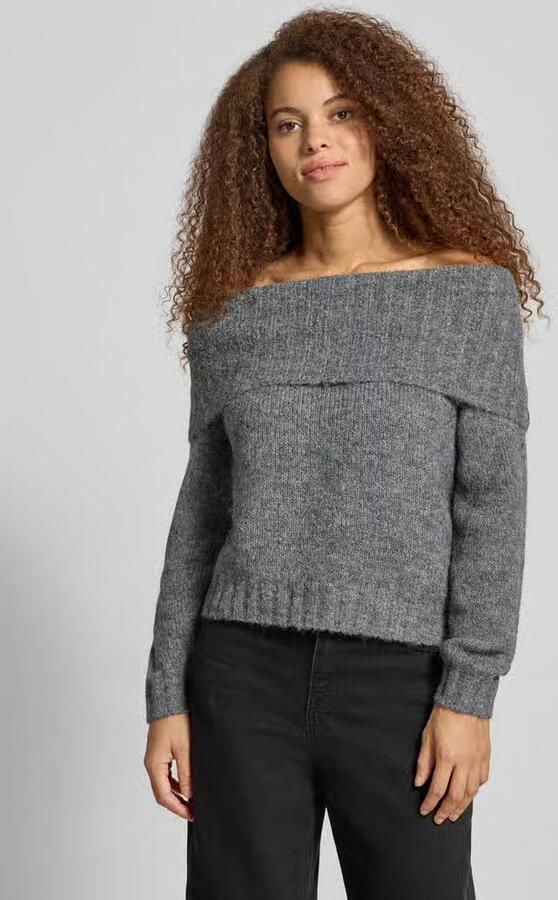 Only Regular fit gebreide pullover met wol model 'SHINE' - Foto 5