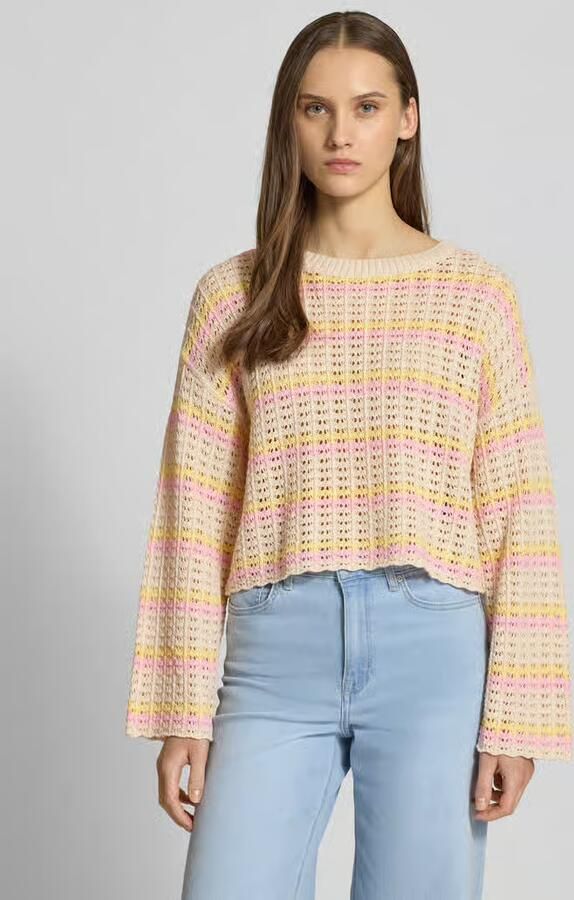 Only Regular fit gebreide pullover van katoenmix model 'ASA' - Foto 5