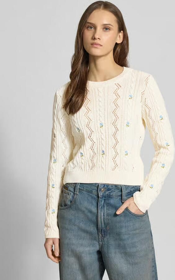 Only regular fit gebreide trui van katoenmix model 'RITA LIFE' - Foto 4