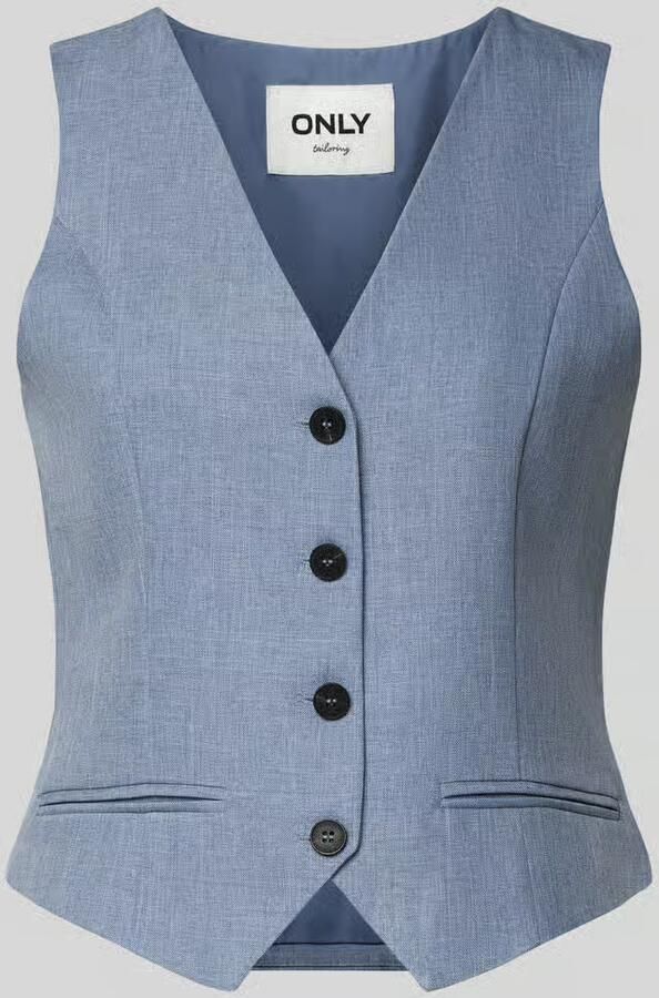 Only Regular fit gilet met enkele knoopsluiting model 'LINDA'