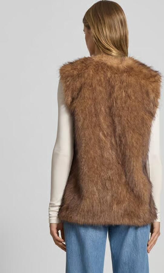 Only Regular fit gilet van imitatiebont met haakjessluiting model 'DAWN'