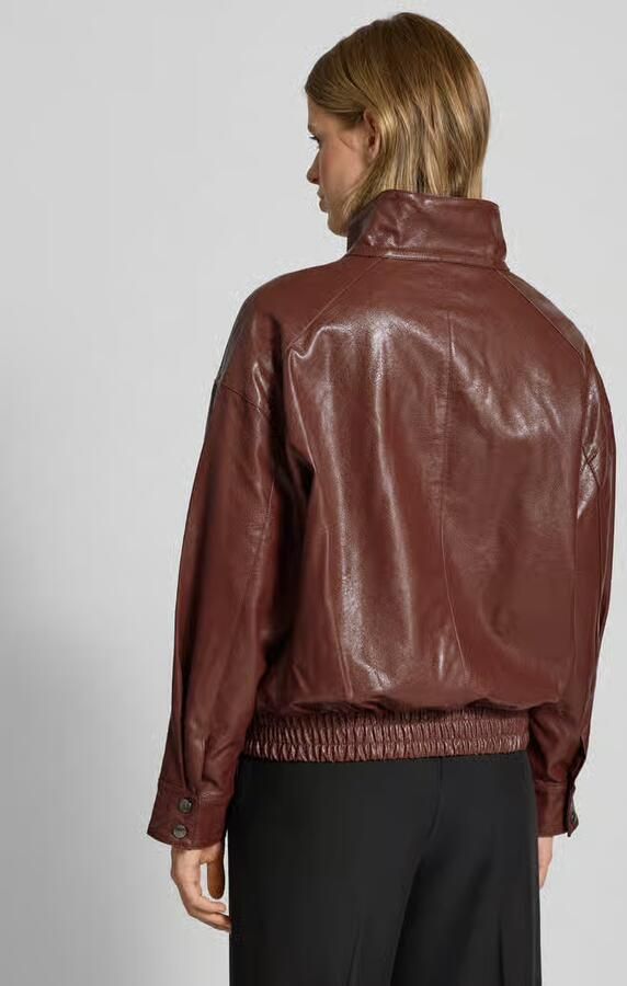 Only Regular fit jack in leerlook van viscosemix model 'JULIA'