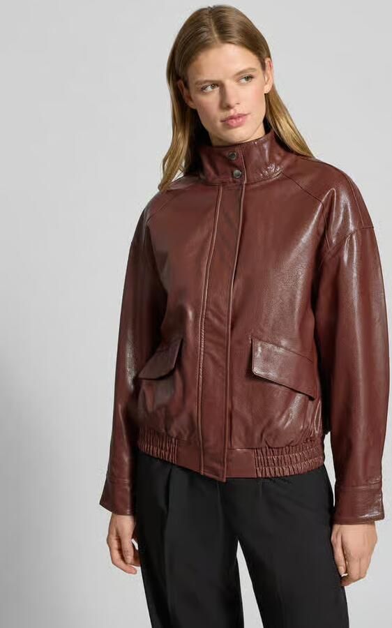 Only Regular fit jack in leerlook van viscosemix model 'JULIA' - Foto 2