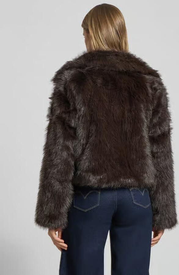 Only Regular fit jack van imitatiebont met platte kraag model 'MANNY' - Foto 4