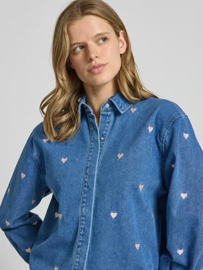 Only regular fit jeansblouse puur katoen model 'VERA'