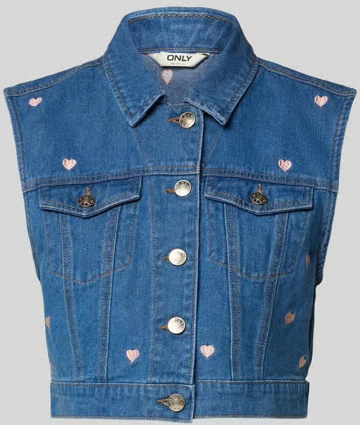 Only regular fit jeansgilet met motiefprint model 'VEGA' - Foto 2