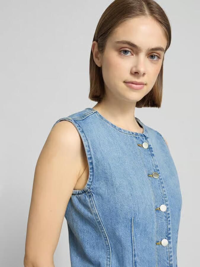 Only regular fit jeansgilet van puur katoen model 'AYA'