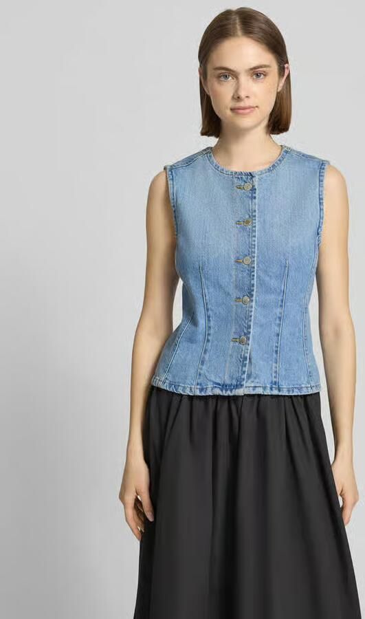 Only regular fit jeansgilet van puur katoen model 'AYA' - Foto 3