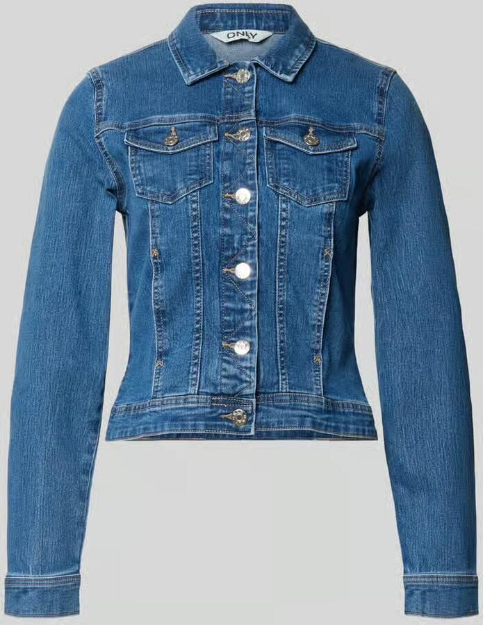 Only Jeansjack ONLWONDER – Spijkerjack met deelnaad en stretch zeer figuuraccentuerend casual denim katoenmix borstzakken - Foto 7