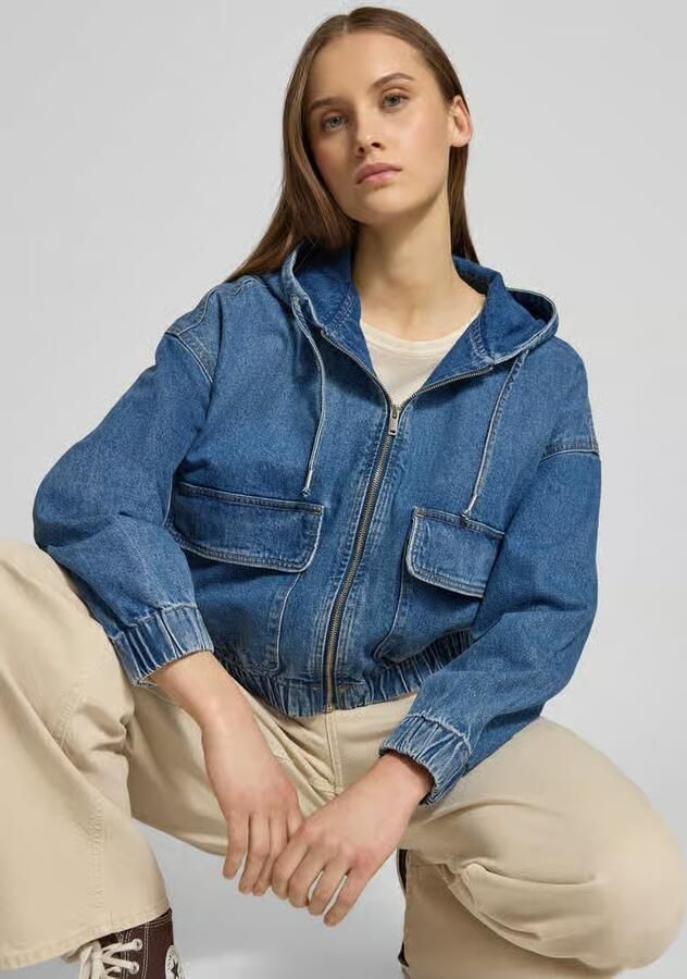 Only Jeansjack ONLKENZIE – Jeansblouson met capuchon en ritssluiting - Foto 9