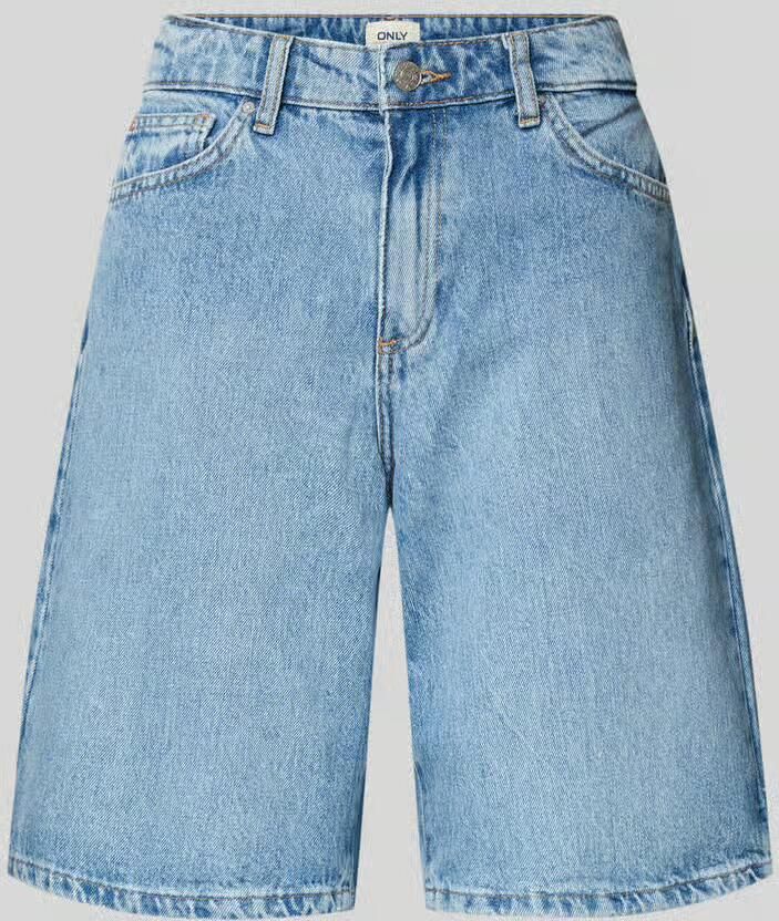 ONLY high waist wide leg bermuda jeans ONLSONNY light blue denim - Foto 9