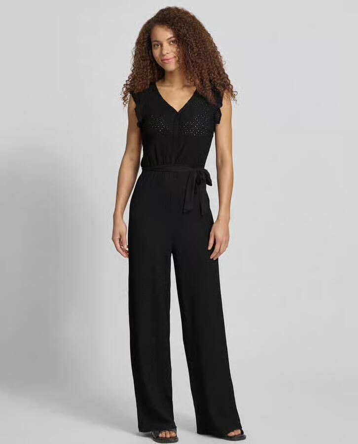 Only regular fit jumpsuit met ajourwerk model 'LELISA' - Foto 4
