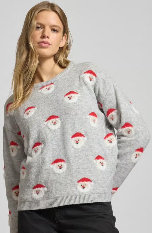 Only Regular fit kersttrui met motiefprint model 'XMAS SANTA' - Foto 2