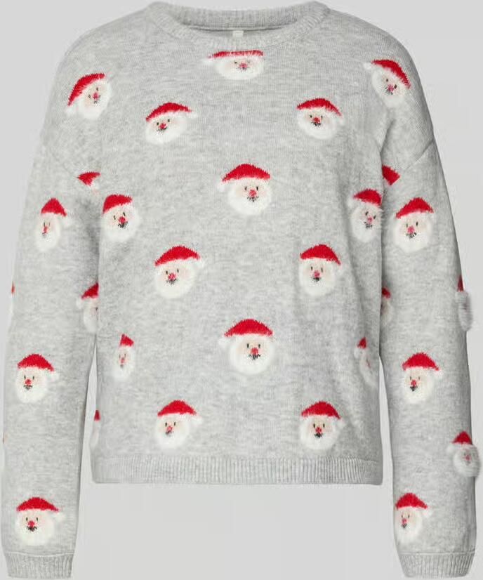 Only Regular fit kersttrui met motiefprint model 'XMAS SANTA' - Foto 1