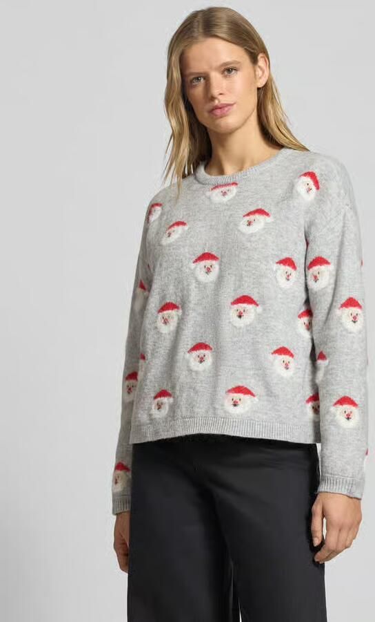 Only Regular fit kersttrui met motiefprint model 'XMAS SANTA' - Foto 3