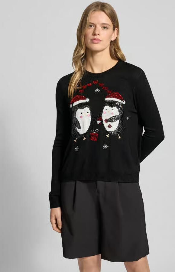 Only Regular fit kersttrui met paillettenmotief model ''XMAS SHINE' - Foto 2