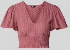 Only regular fit kort top met structuurpatroon model 'HANNAH'