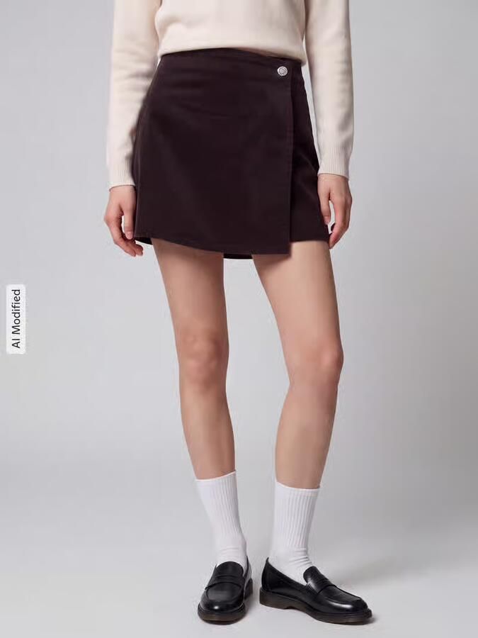 Only Regular fit korte broek-rok van katoenmix model 'ZEVA' - Foto 3
