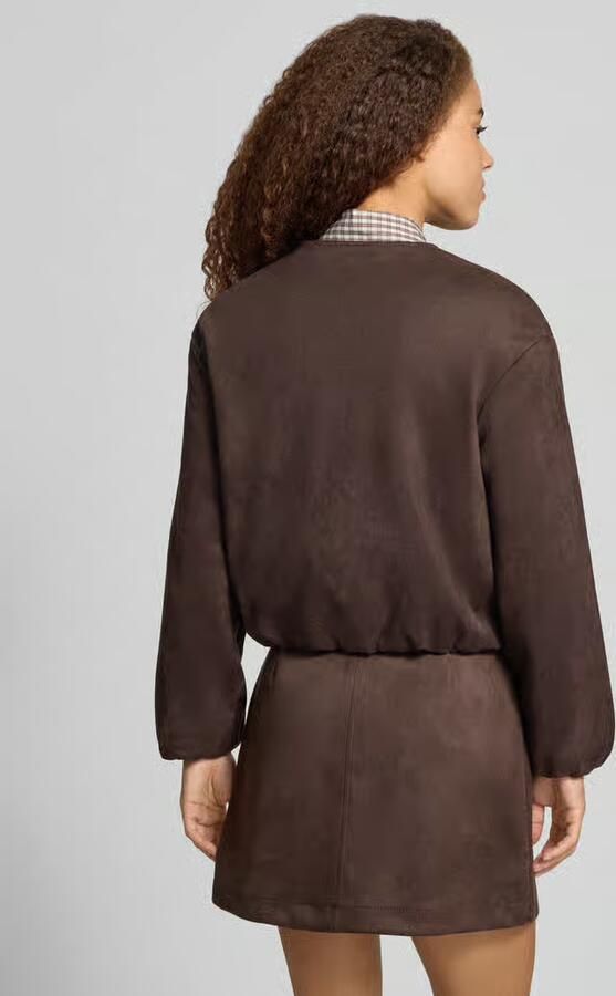 Only Regular fit kunstleren jack in de look van suède model 'STINA' - Foto 3