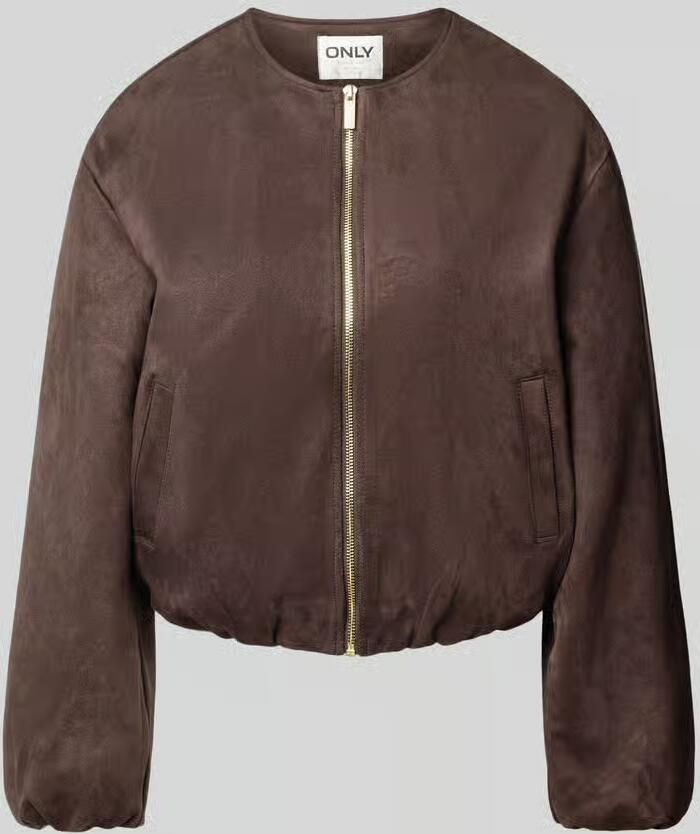 Only Regular fit kunstleren jack in de look van suède model 'STINA'