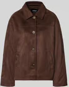 Only Regular fit kunstleren jack in velourslook model 'CAROLINA'