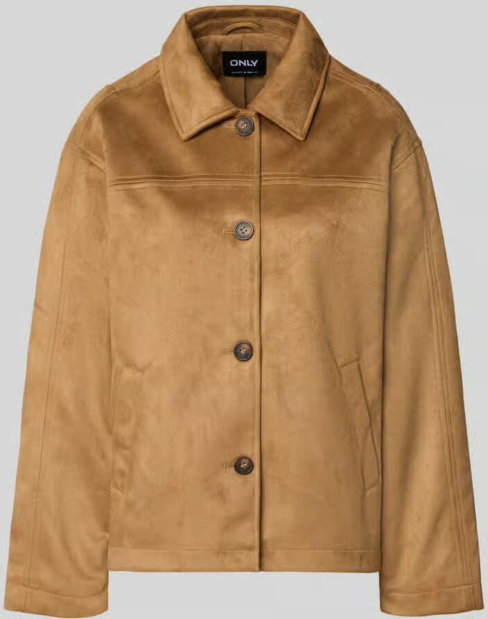 Only Regular fit kunstleren jack in velourslook model 'CAROLINA'