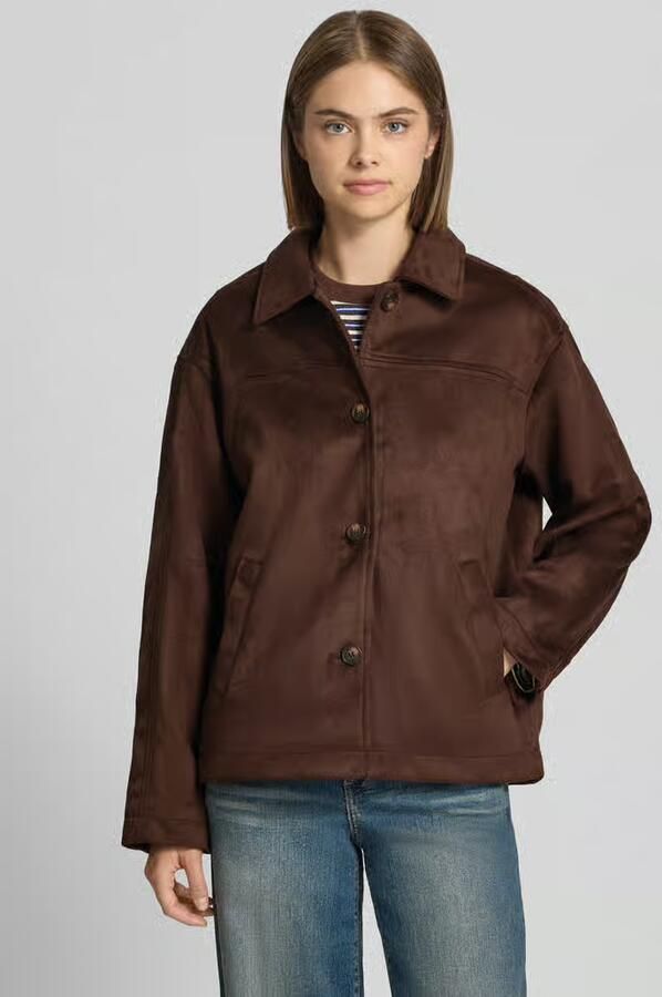 Only Regular fit kunstleren jack in velourslook model 'CAROLINA' - Foto 2