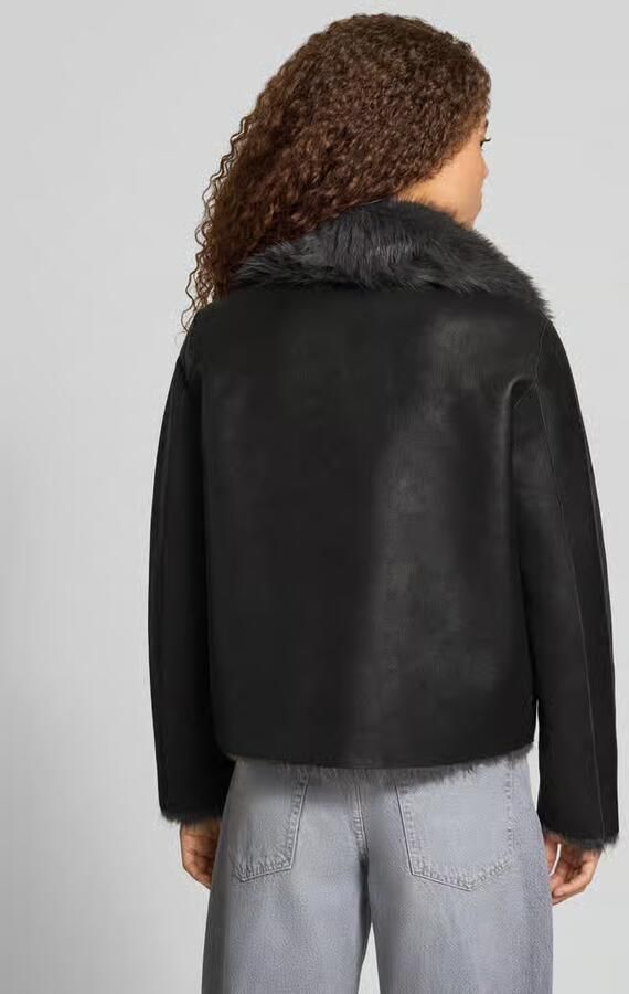 Only Regular fit kunstleren jack met aan twee kanten draagbaar model 'BELLE' - Foto 2
